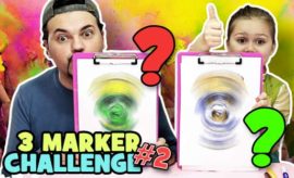 3 Marker Challenge Frozen LOL me contro te luì e sofì